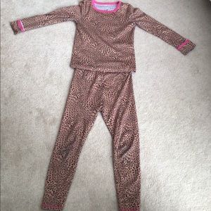 Cheetah Print Girls Thermals